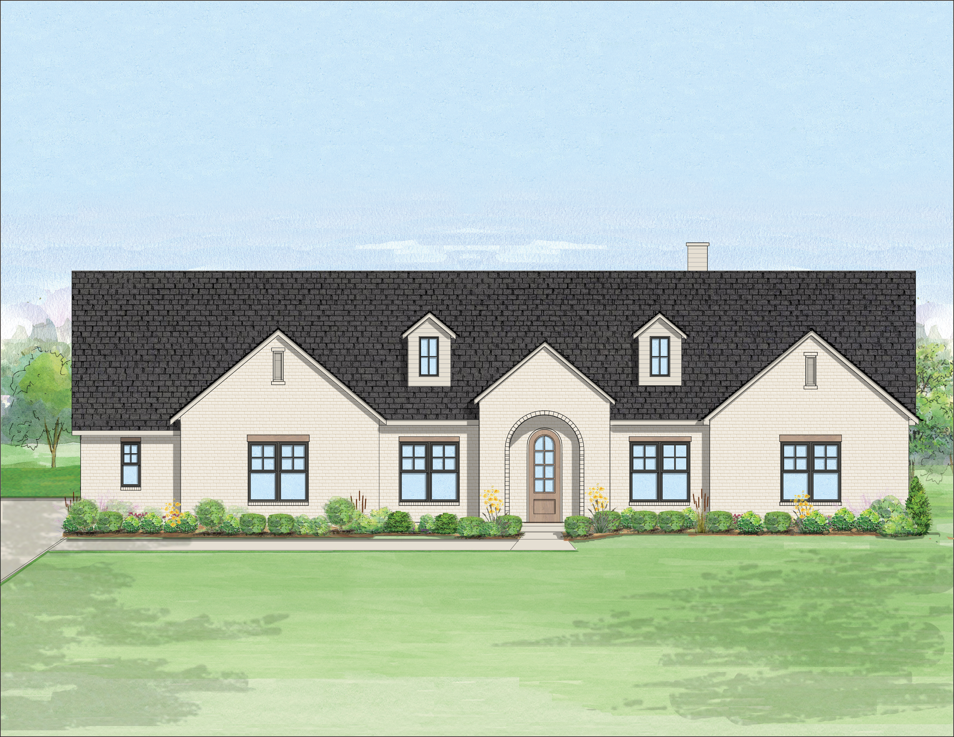 The Sinclair - Luxury custom home rendering